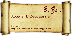 Bicsák Zsuzsanna névjegykártya
