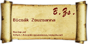 Bicsák Zsuzsanna névjegykártya
