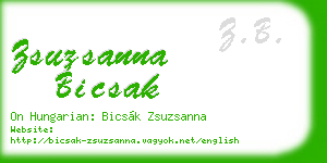zsuzsanna bicsak business card