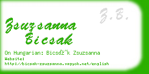 zsuzsanna bicsak business card